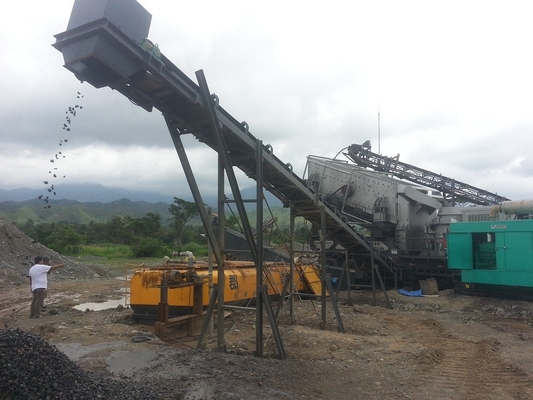 PEW1100 300Kw পোর্টেবল ক্রাশিং প্ল্যান্ট ক্রাশার নির্মাণ মেশিন খনির এবং কোয়ারিতে